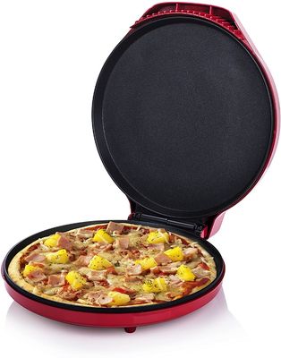 Elektrische 12 inch non-stick pizza maker machine voor thuis pizza pan pie calzone kookplaat met instelbare temperatuurregeling