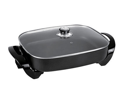 Anbolife elektrische pan vierkant elektrische pan pizza pan frituren pan