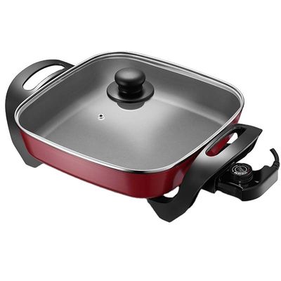 Anbo elektrische grill &amp; pizzapan niet-klevend kookgerei fritpannen