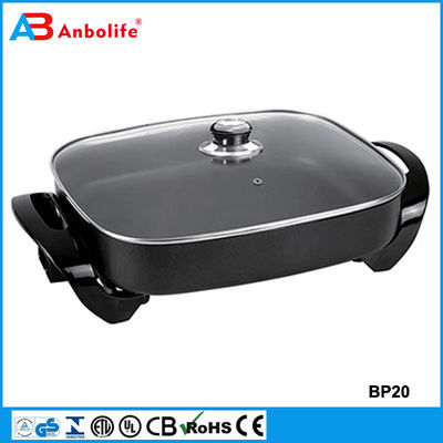 Anbo anti-stick ronde elektrische grillpan/elektrische aluminium pizzapan voor huishoudelijke apparaten