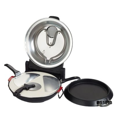 Anbolife ronde muti-fuction mobiele thuisgebruik pizza pan en outdoor draagbare pizza oven elektrische pizza maker
