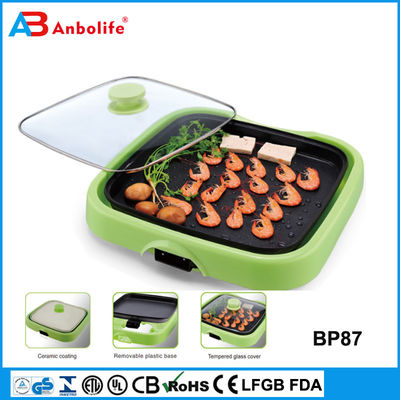 Anbo Factory direct warm verkopen Niet-klevende ronde elektrische grillpan/elektrische pizzapan friturpan