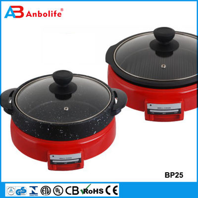 Anbo Factory direct warm verkopen Niet-klevende ronde elektrische grillpan/elektrische pizzapan friturpan