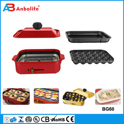 Anbo Factory direct warm verkopen Niet-klevende ronde elektrische grillpan/elektrische pizzapan friturpan