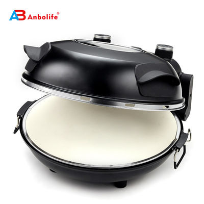 Anbo aluminium draagbare niet-klevende pizza pan beste kwaliteit bakplaat multifunctionele ronde elektrische vervoerband pizza pan oven