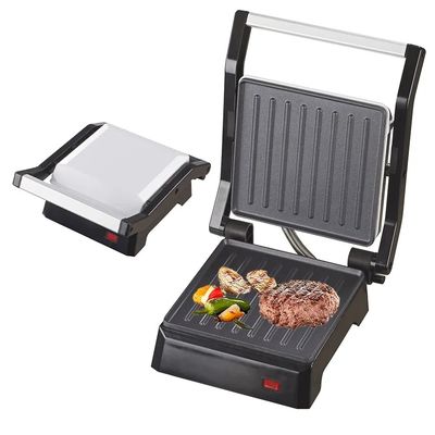 Panini Press Sandwich Maker Niet-stick oppervlak Dubbele verwarmer Roestvrij staal Ontbijt Maker Contact Grill Kaas Ei Bacon Steak