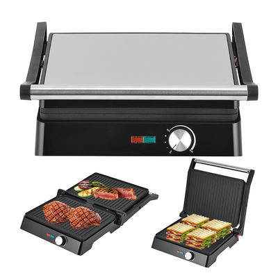 4 plakken Elektrische grill met afneembare borden wafelmaker Sandwich Panini Press Contactgrill 2200W uitwisselbare borden