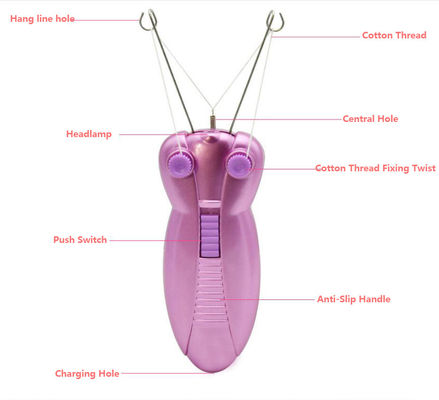 Lady Men Bee Electric Face Epilator Cotton Thread losse kracht met indicator licht pijnloze haarverwijder