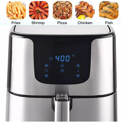 Olievrij roestvrij staal elektrische keuken air fryer oven 5.5L 7L XL Digital 8 presets Touch Screen