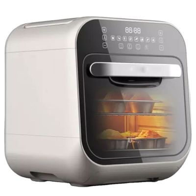 Olievrij 8L 1800W digitaal roestvrij staal Touch Screen Air Fryer Steam Smart