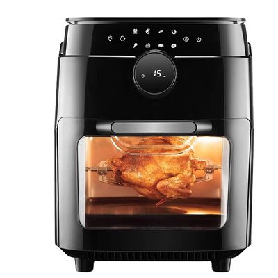 Multifunktioneel roestvrij staal Air Fryer Oven 12L Niet-olieconvectie Rotisserie Dehydrator Bake 1800W