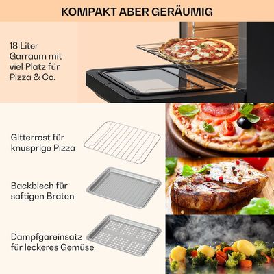 18L Dual Air Frye met stoom en droogfunctie 2450W Toaster Dehydrator Olievrij