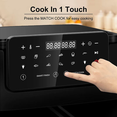 Olievrije Dual Zone Air Fryer 9L Grote voor gezin met 2 laden 10 presets 2400W Low Fat
