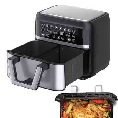 Dubbele mand olievrije Smart Dual Air Fryer 9L Digital 2400W