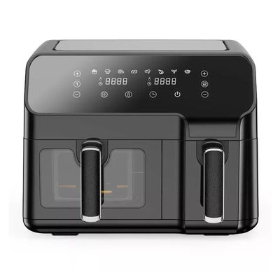 9L Air Fryer 8L Met 2 manden / Zone Zichtbaar Venster Smart Digital Control
