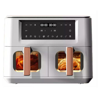 9L Air Fryer 8L Met 2 manden / Zone Zichtbaar Venster Smart Digital Control