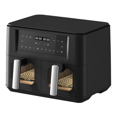 9L 2000W Smart Air Fryer Digitale dubbele mand met zichtbaar raam