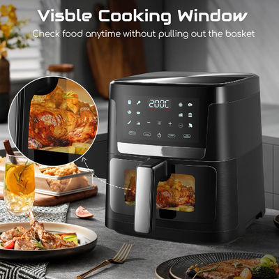 7L met raam roestvrij staal luchtfryer oven led touchscreen voor 12 presets makkelijk schoonmaken 1800w thuis