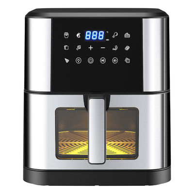 7L met raam roestvrij staal luchtfryer oven led touchscreen voor 12 presets makkelijk schoonmaken 1800w thuis