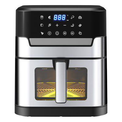 7L met raam roestvrij staal luchtfryer oven led touchscreen voor 12 presets makkelijk schoonmaken 1800w thuis