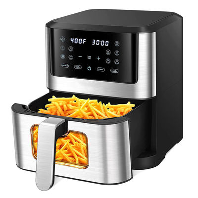7L met raam roestvrij staal luchtfryer oven led touchscreen voor 12 presets makkelijk schoonmaken 1800w thuis