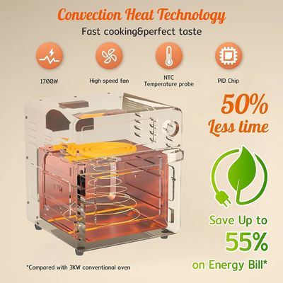 15L elektrische luchtfryers met rotisserie voor familie 10 in 1 roestvrij staal luchtfryer toaster oven grill