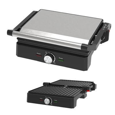 Afneembare 4 Slice Indoor BBQ Grills Panini Press Met Knob Control