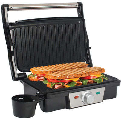 Knob Contact Electric Press Grill 2 Slice Mini Auto Panini Met Ultra Nonstick oppervlak