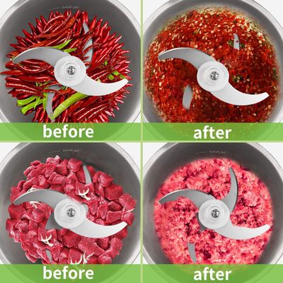 Mini Meat Blender Chopper Elektrische Voedsel Groenten roestvrij staal vleesmaler