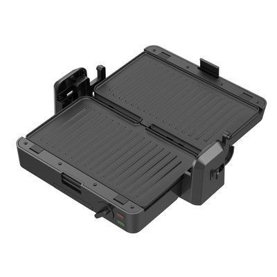 1200W afneembare contactgrill 3 platen 105 180 graden open temperatuur instellen knop elektrisch PTFE niet-stick voor huishoudelijke BBQ