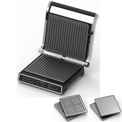 2-Slice Deep Fill Waffle Sandwich Maker Afneembare BBQ Grill Niet-klevende coating voor keuken Kook Electric Grills Griddels