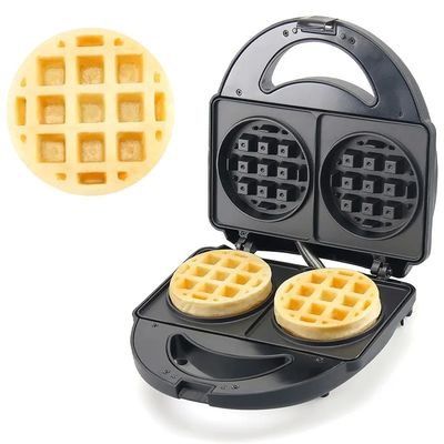 Non Stick PTFE Coating 2 Slice Waffle Maker Met Afneembare Sandwich En Pancake Maker