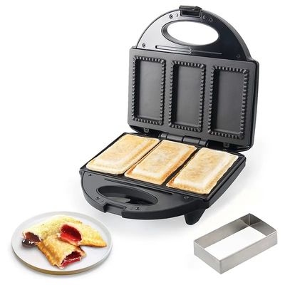 Non Stick PTFE Coating 2 Slice Waffle Maker Met Afneembare Sandwich En Pancake Maker