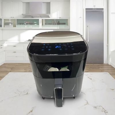 6l Digitale luchtfryer Oven Roestvrij staal Multifunctioneel Kleine slimme vierkant Gezond elektrisch huishoudelijk gebruik