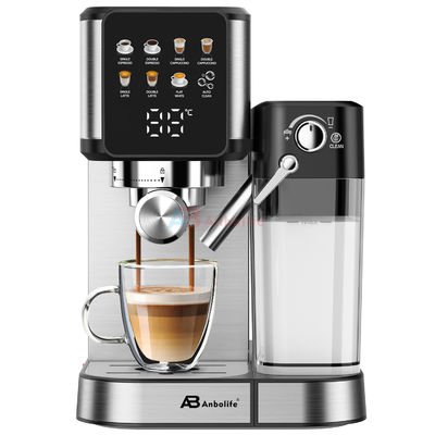 Anbo Big Touch Screen Control Cappuccino Espresso Koffiemachine Multifunctionele met molen