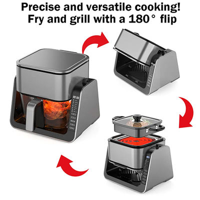 Anbolife 4L Digitale Airfryer met 1.3L Grill Pan 1500W