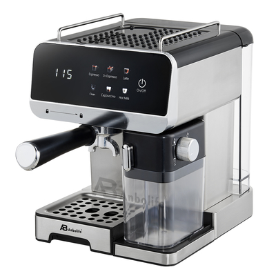 Anbo Digital Professional Expresso Coffee Machine Multifunctional Latte Flat White Cappuccino Cafetera De Expreso with Milk tank