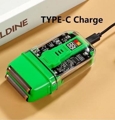 Professioneel elektrisch scheerapparaat met 600 mAh Li-Ion batterij, 1,5 uur oplaadtijd en IPX4 waterdicht voor gezicht en lichaam van mannen