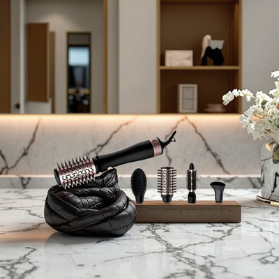 1200W Krachtige Föhnborstel met 3 Temperatuurstanden en 220~240V Spanning voor Gemakkelijk Haarstylen