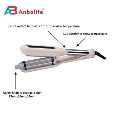 Verstelbare grootte krullende ijzer met snelle verwarming en 1 jaar garantie voor professionele haarstyling