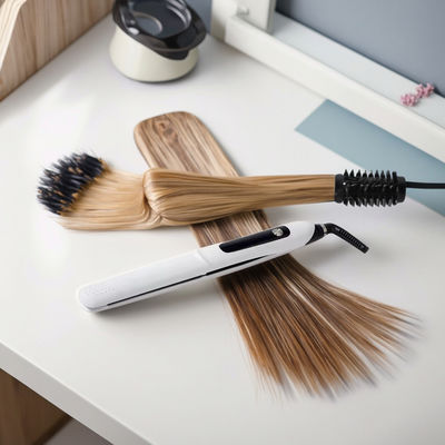 Professionele Stijltang en Platte IJzer met 10 Temperatuur Niveaus 130-230°C Bereik en Teflon Platen voor Glad, Pluisvrij Haar