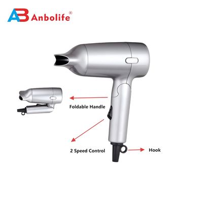 ANBOLIFE Professionele 1200W Opvouwbare Haardroger met 2 Snelheidsinstellingen en High Speed DC Motor voor Snel Drogen