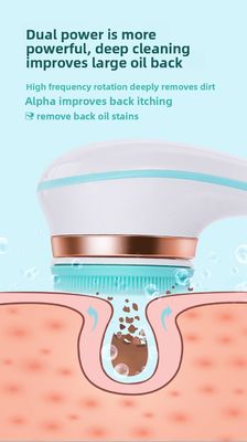 Volledig automatische oplaadbare elektrische badborstel met lange handgreep Silicone body massage scrubber