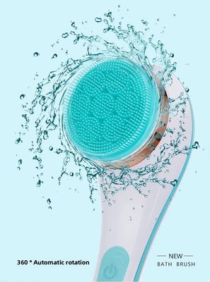 Volledig automatische oplaadbare elektrische badborstel met lange handgreep Silicone body massage scrubber