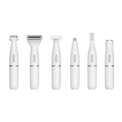 Zes-in-één multifunctionele elektrische scheerapparaat met USB-opladen Volledig waterdicht voor het knippen van wenkbrauwen en huishoudelijk gebruik