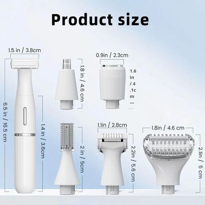 Zes-in-één multifunctionele elektrische scheerapparaat met USB-opladen Volledig waterdicht voor het knippen van wenkbrauwen en huishoudelijk gebruik