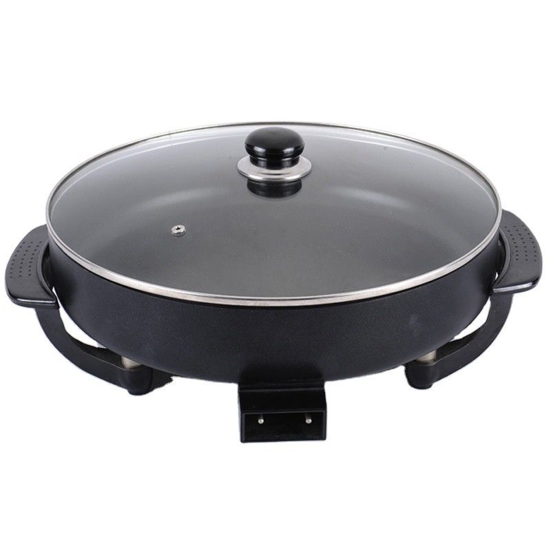 Anbo anti-stick ronde elektrische grillpan/elektrische aluminium pizzapan voor huishoudelijke apparaten
