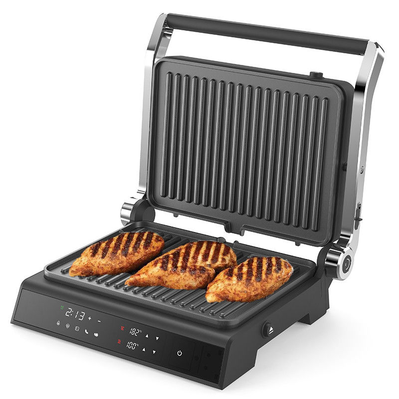 Afneembare plaat BBQ Panini Press Grill Griddle Rookloze binnengrill LED touchscreen Digitaal contactgrill