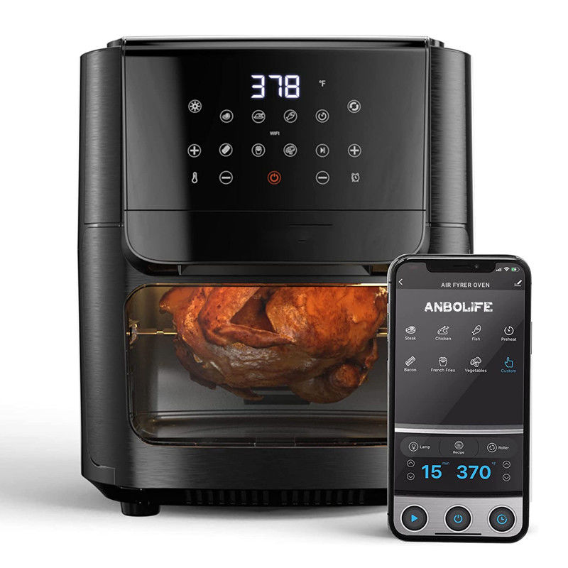 1800W Witte luchtfryer Oven 12 liter digitale luchtfryer olievrij Wtih Wifi Tuya