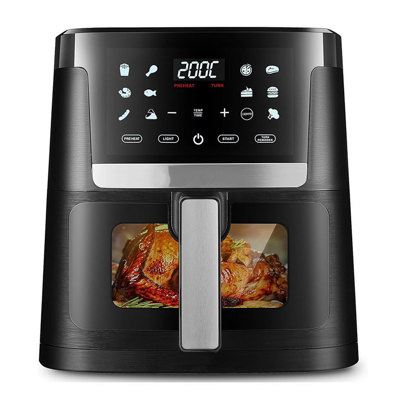 7L met raam roestvrij staal luchtfryer oven led touchscreen voor 12 presets makkelijk schoonmaken 1800w thuis